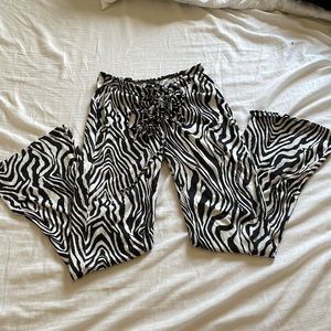 Zebra print shein Flowy pants